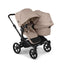 Bugaboo Donkey 6 Complete Single-to-Double Stroller - Black / Desert Taupe Melange on Luna Baby Store Miami