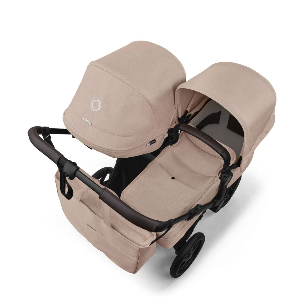 Bugaboo Donkey 6 Complete Single-to-Double Stroller - Black / Desert Taupe Melange on Luna Baby Store Miami
