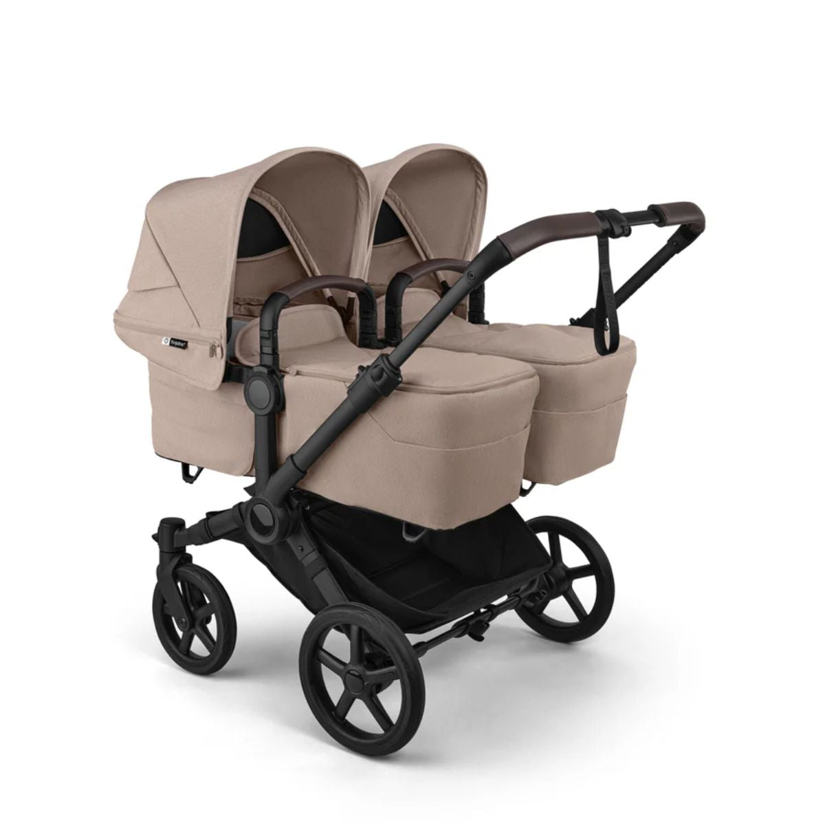 Bugaboo Donkey 6 Complete Single-to-Double Stroller - Black / Desert Taupe Melange on Luna Baby Store Miami