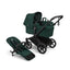 Bugaboo Donkey 6 Complete Single-to-Double Stroller - Black / Fern Green on Luna Baby Store Miami