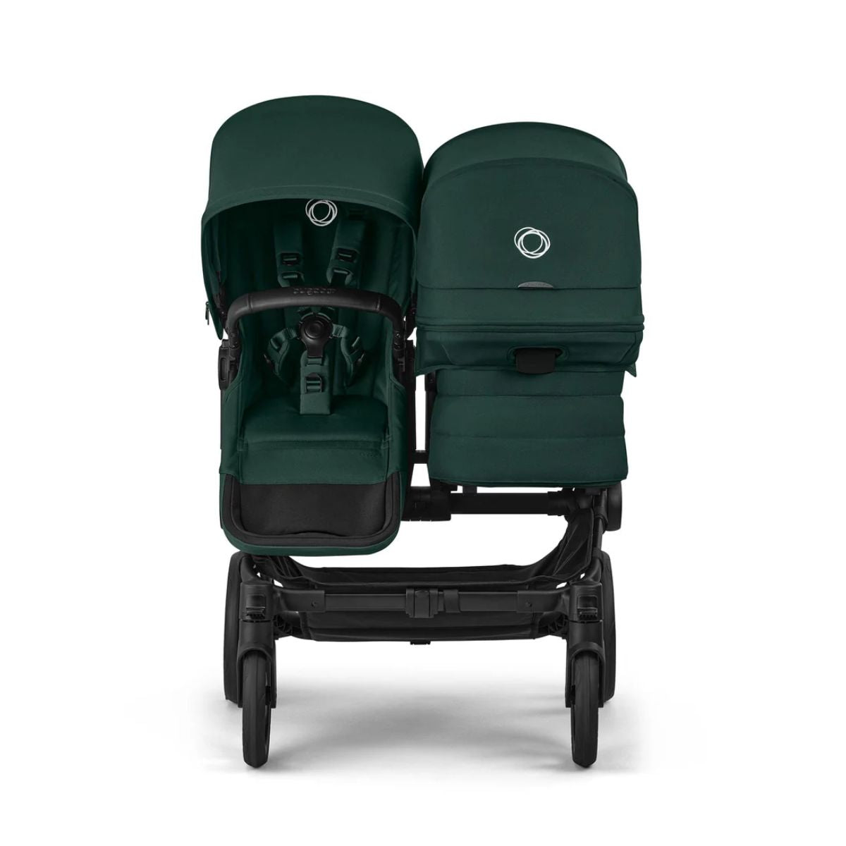 Bugaboo Donkey 6 Complete Single-to-Double Stroller - Black / Fern Green on Luna Baby Store Miami