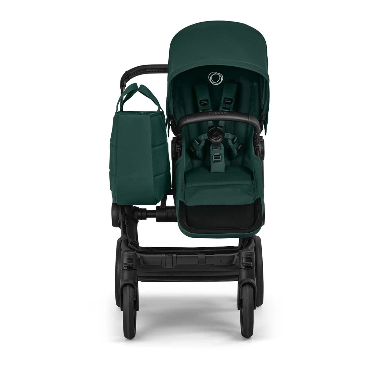 Bugaboo Donkey 6 Complete Single-to-Double Stroller - Black / Fern Green on Luna Baby Store Miami