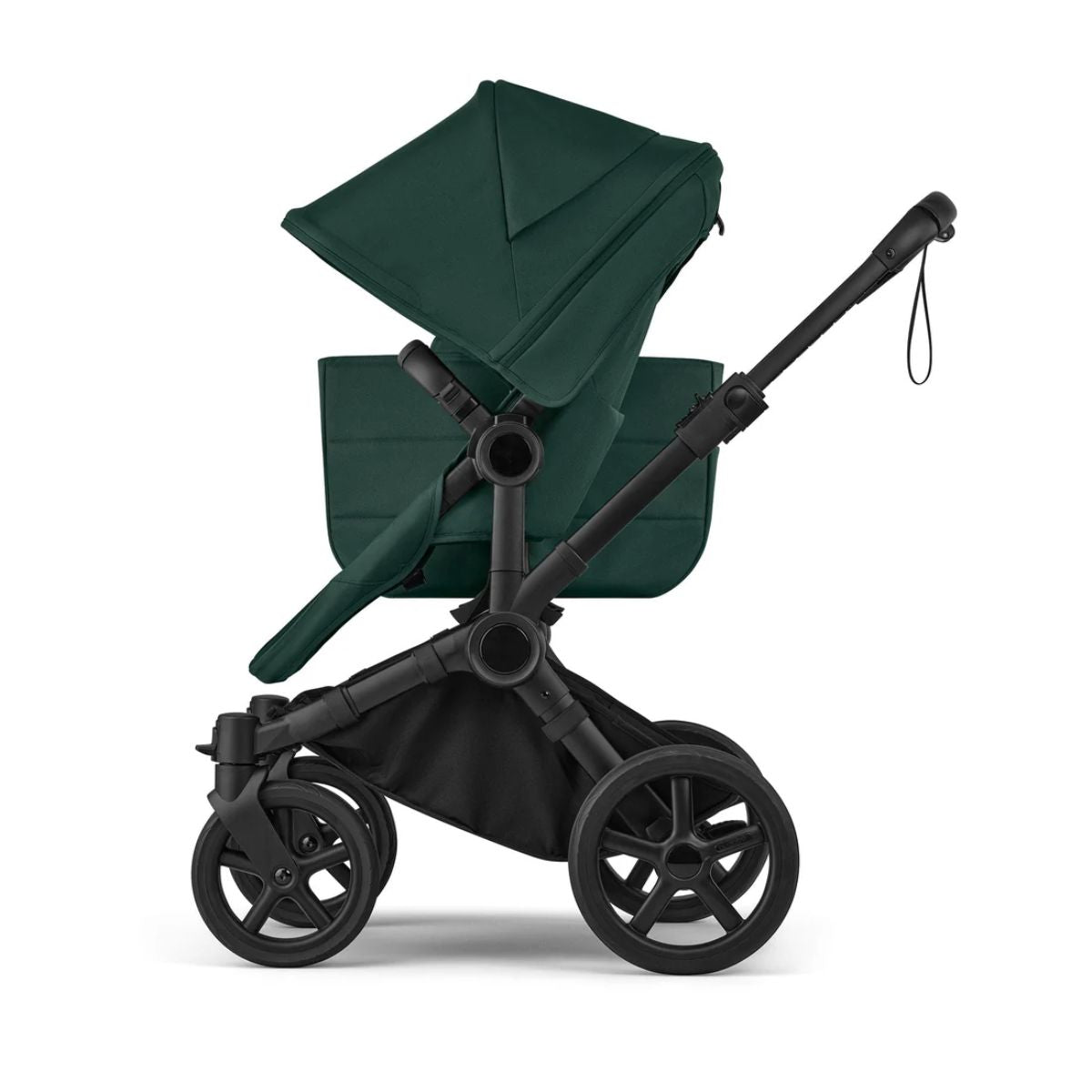 Bugaboo Donkey 6 Complete Single-to-Double Stroller - Black / Fern Green on Luna Baby Store Miami