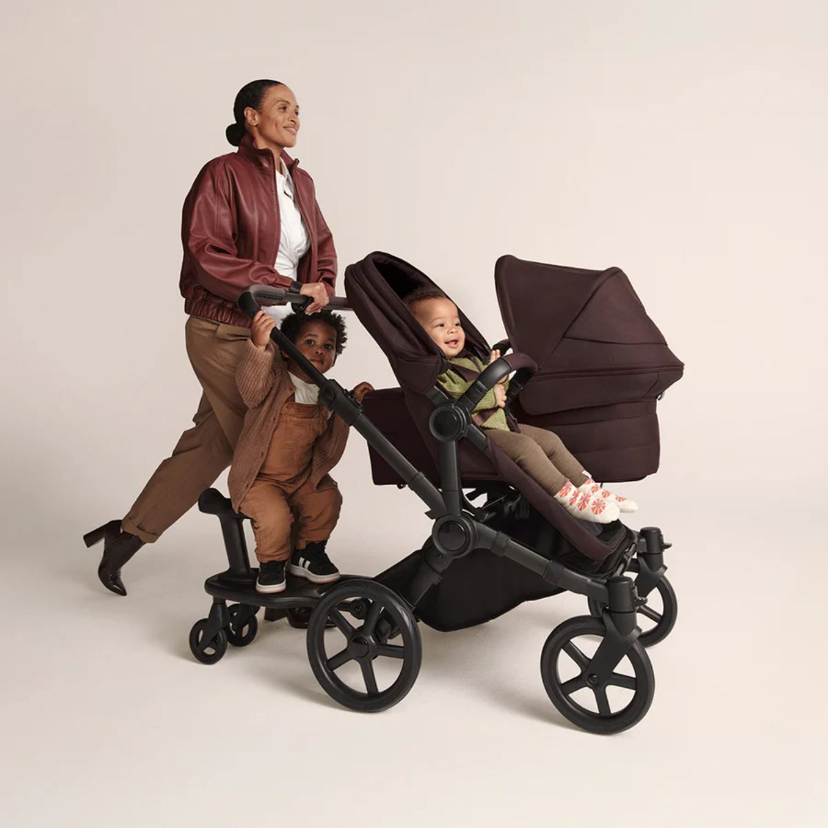 Bugaboo Donkey 6 Complete Single-to-Double Stroller - Black / Moon Grey on Luna Baby Store Miami