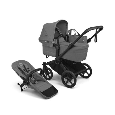 Bugaboo Donkey 6 Complete Single-to-Double Stroller - Black / Moon Grey