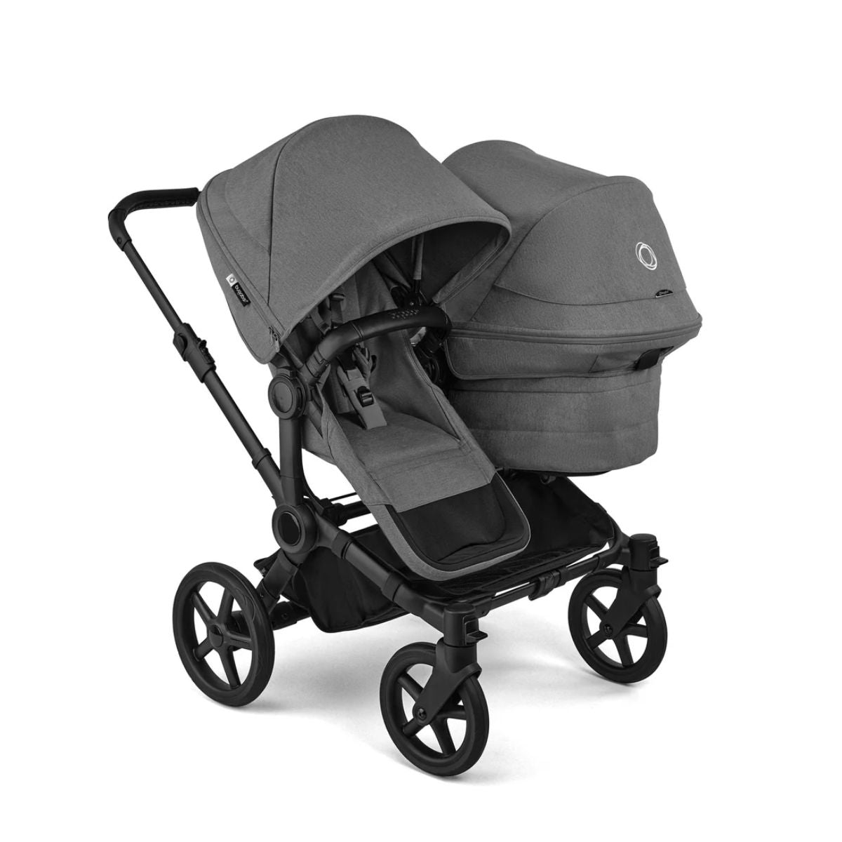 Bugaboo Donkey 6 Complete Single-to-Double Stroller - Black / Moon Grey on Luna Baby Store Miami
