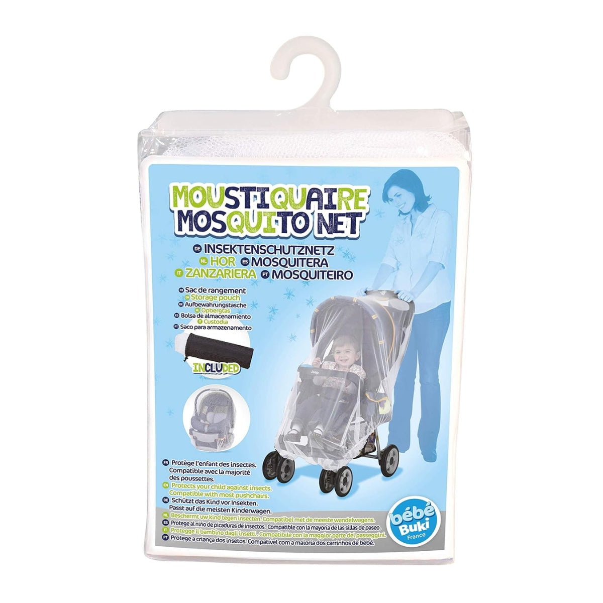Buki Universal Mosquito Net for Strollers and Car Seats on Luna Baby Store Miami