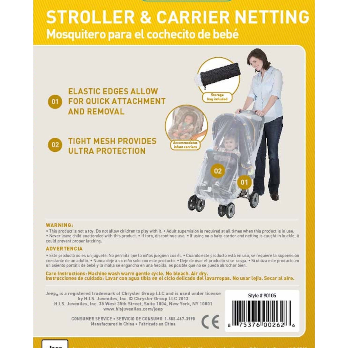 Buki Universal Mosquito Net for Strollers and Car Seats on Luna Baby Store Miami