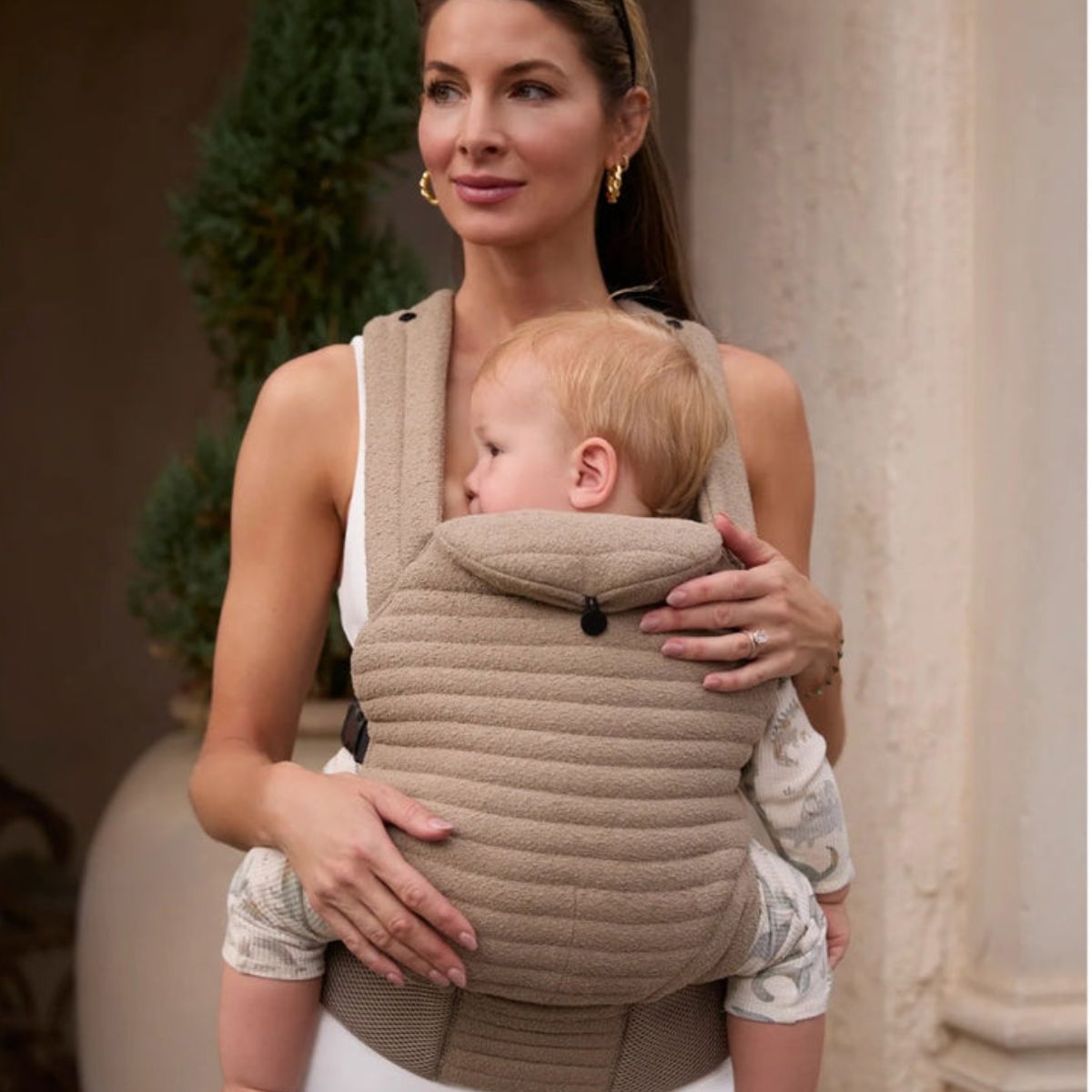 Bumpsuit The Armadillo Baby Carrier - Oyster on Luna Baby Store Miami