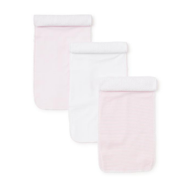 Burp Set Of 3 - Pink Stripes