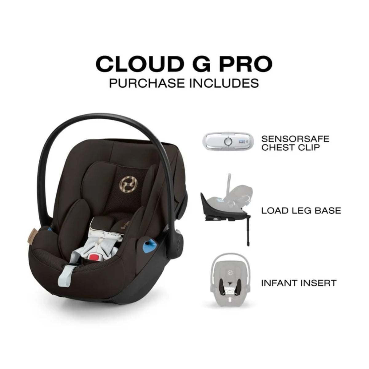 CYBEX Cloud G Pro Comfort Extend Infant Car Seat - Chocolate Brown