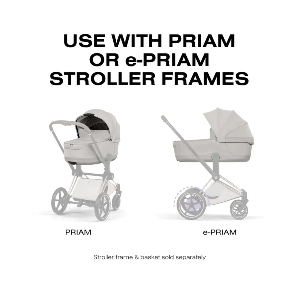 CYBEX PRIAM Fold Lux Carry Cot - Style Collection City Grey on Luna Baby Store Miami