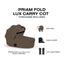 CYBEX PRIAM Fold Lux Carry Cot - Style Collection Coconut Brown on Luna Baby Store Miami