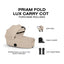 CYBEX PRIAM Fold Lux Carry Cot - Style Collection Cozy Beige on Luna Baby Store Miami