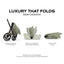 CYBEX PRIAM Fold Lux Carry Cot - Style Collection Sage Green on Luna Baby Store Miami