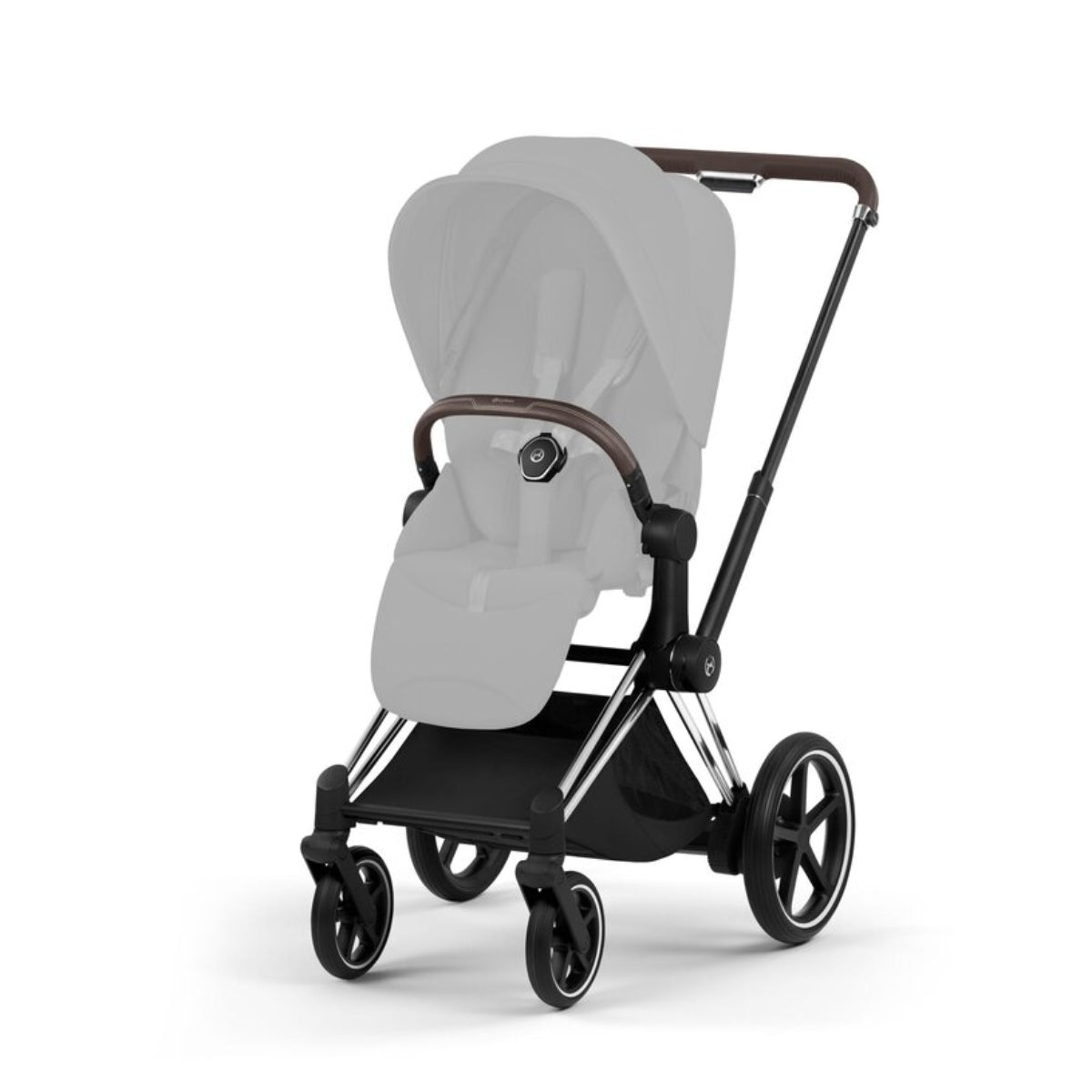 CYBEX e-PRIAM Stroller Frame - Style Collection Chrome Brown