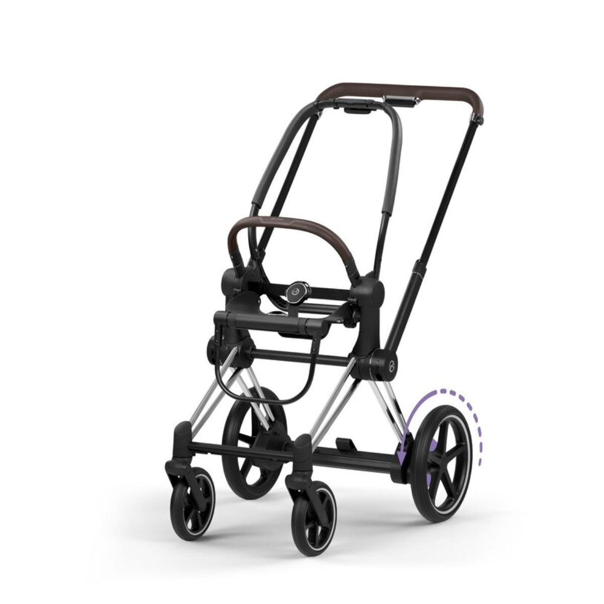 CYBEX e-PRIAM Stroller Frame - Style Collection Chrome Brown