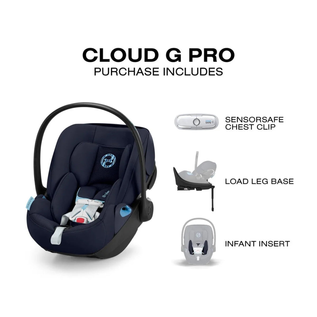 CYBEX Cloud G Pro Comfort Extend Infant Car Seat - Ocean Blue