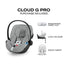 CYBEX Cloud G Pro Comfort Extend Infant Car Seat - Stone Grey