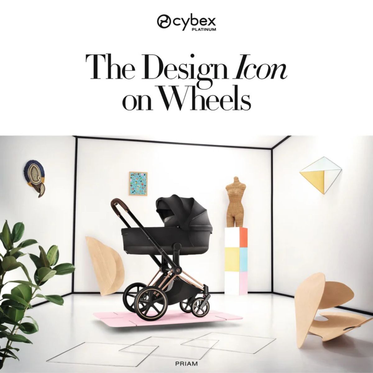 CYBEX PRIAM Fold Lux Carry Cot - Sepia Black