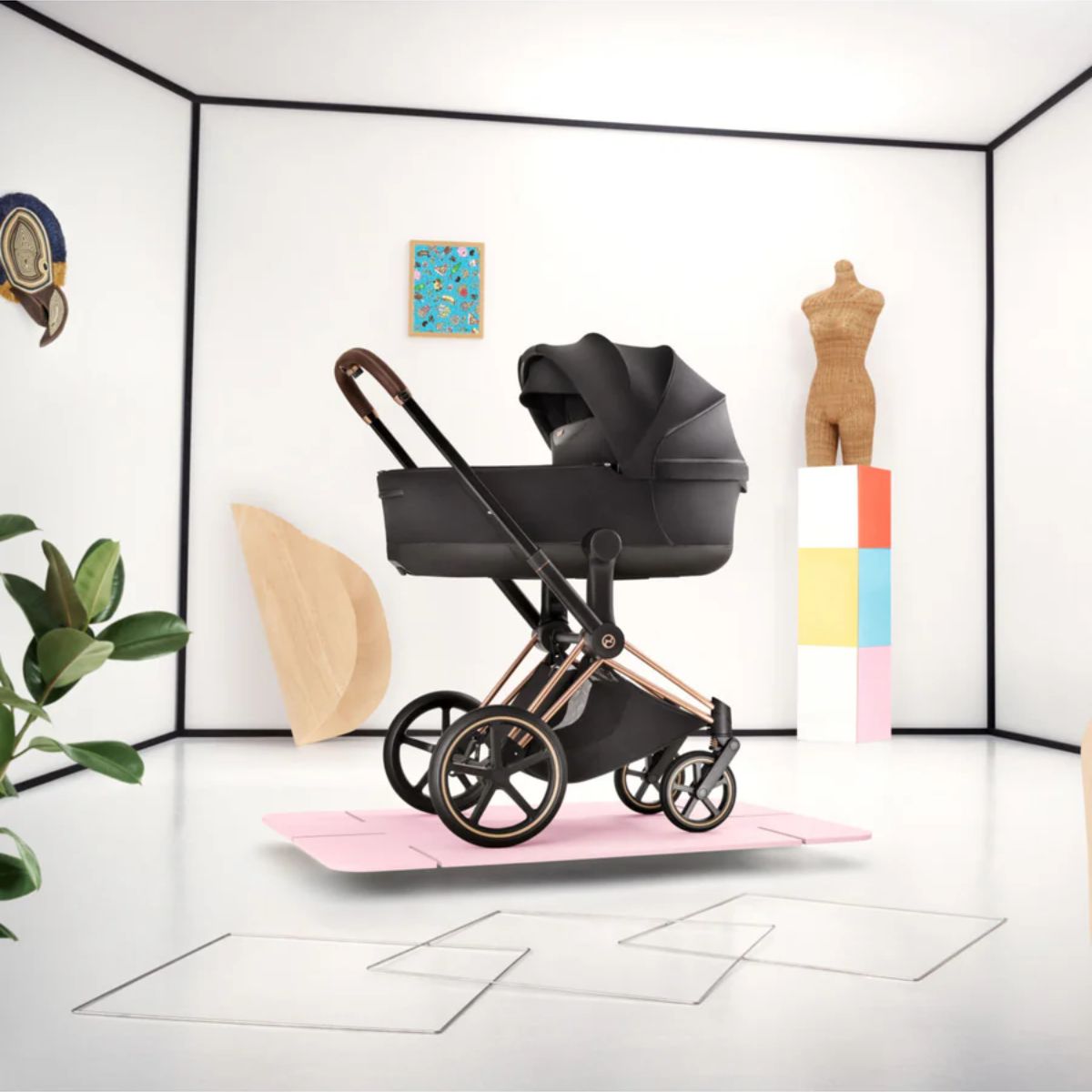 CYBEX PRIAM Fold Lux Carry Cot - Sepia Black