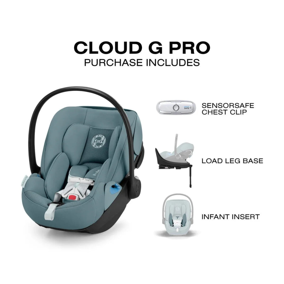 CYBEX Cloud G Pro Comfort Extend Infant Car Seat - Stormy Blue