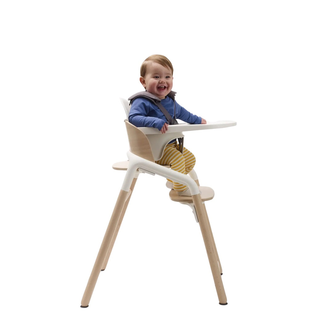 Bugaboo Giraffe Complete High Chair - Warm Wood/ Gray on Luna Baby Store Miami