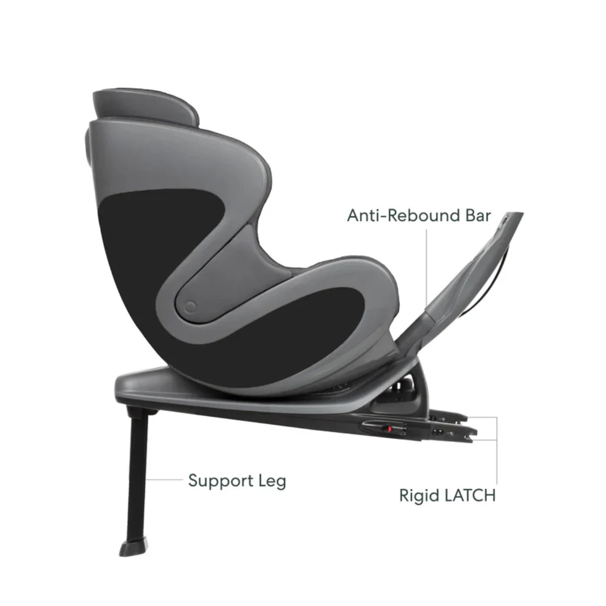 Babyark Smart Convertible Car Seat Charcoal Grey / Glacier Ice