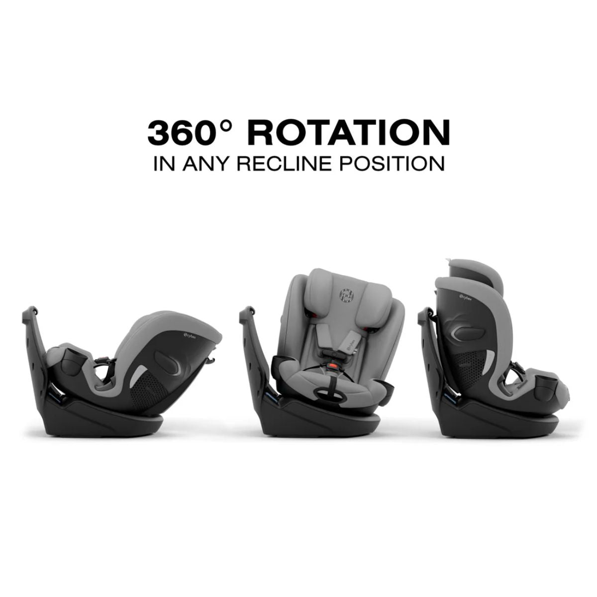 CYBEX Callisto G 360° Select Rotating All-in-One Convertible Car Seat Grey - 360° Rotation in Any Recline Position