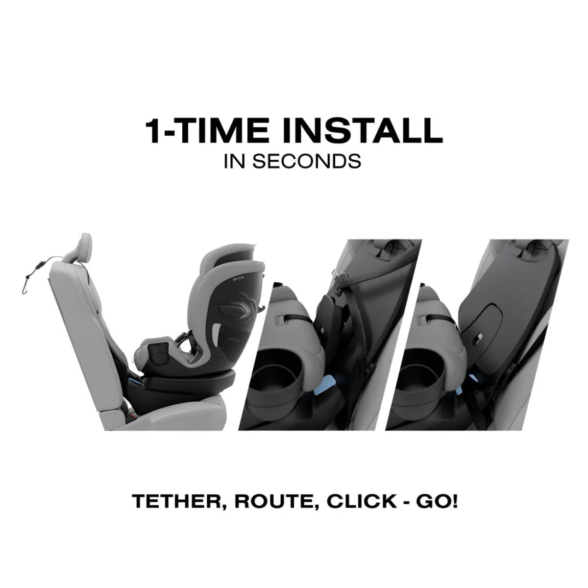 CYBEX Callisto G 360° Select Rotating All-in-One Convertible Car Seat Grey - Installation in Seconds