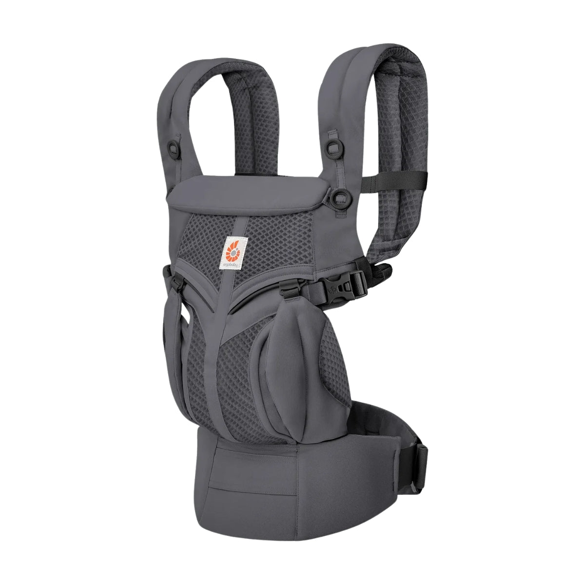 Ergobaby Omni Classic Mesh Baby Carrier - Charcoal Grey - Secure & Comfortable Everyday Wear