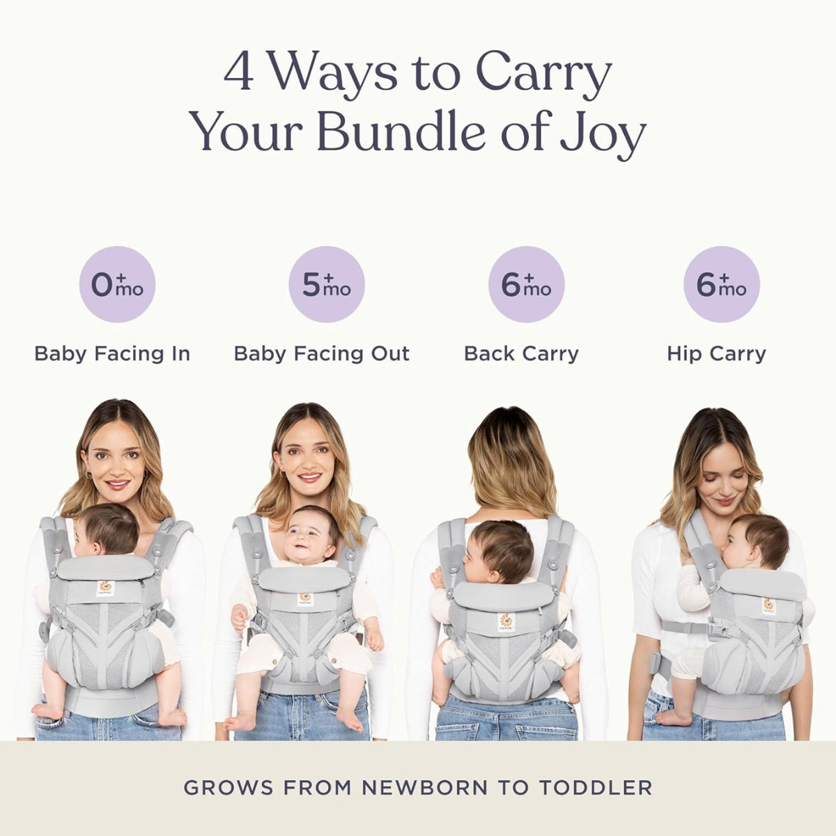 Ergobaby Omni Classic Mesh Baby Carrier - Natural Beige on Luna Baby Store Miami