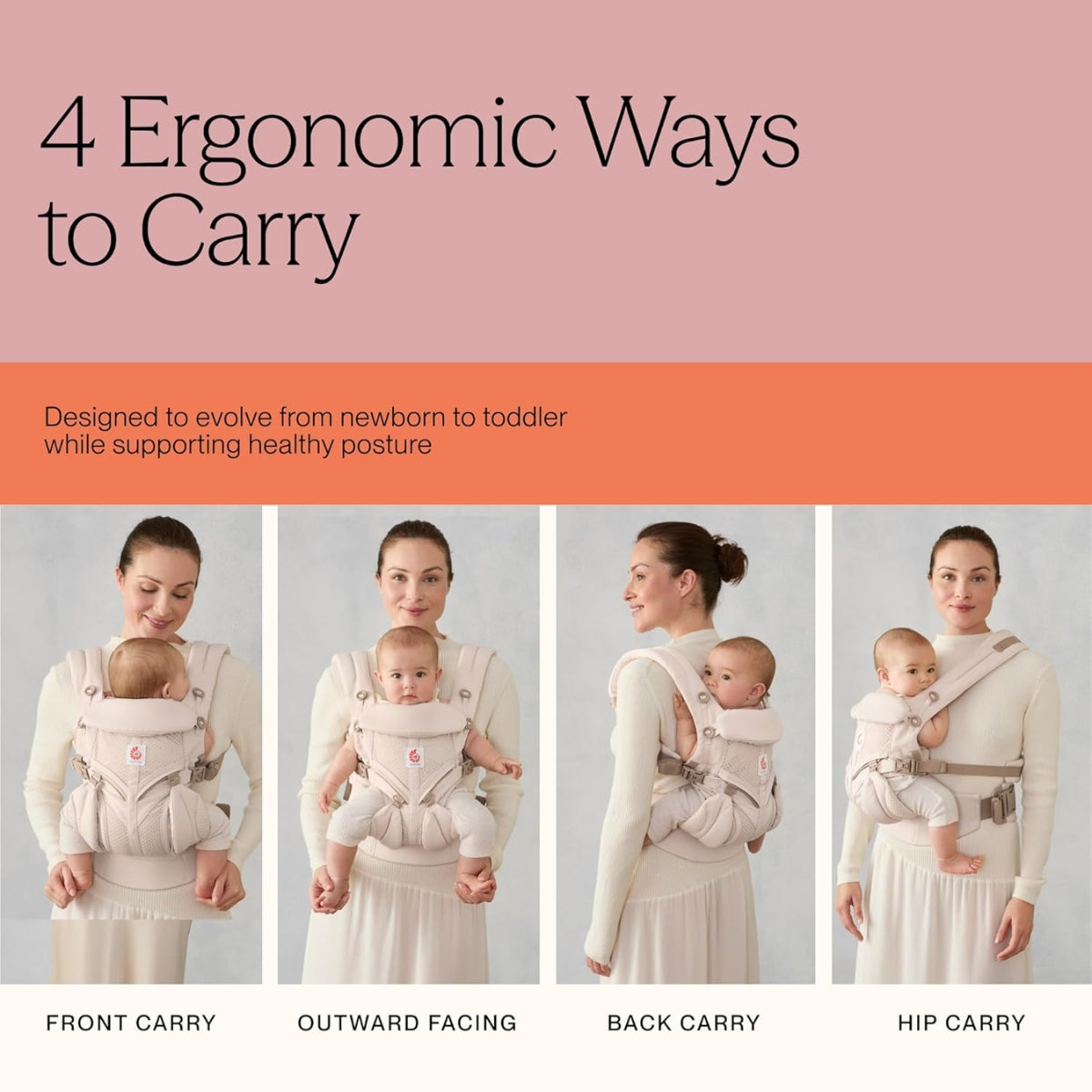 Ergobaby Omni Classic Mesh Baby Carrier - Onyx Black on Luna Baby Store Miami