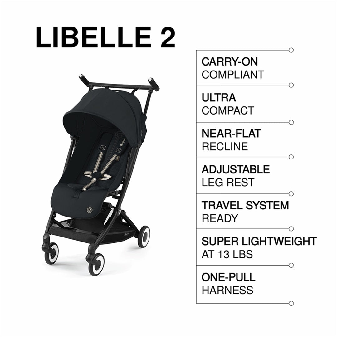 Cybex Libelle 2 Compact Stroller - Magic Black