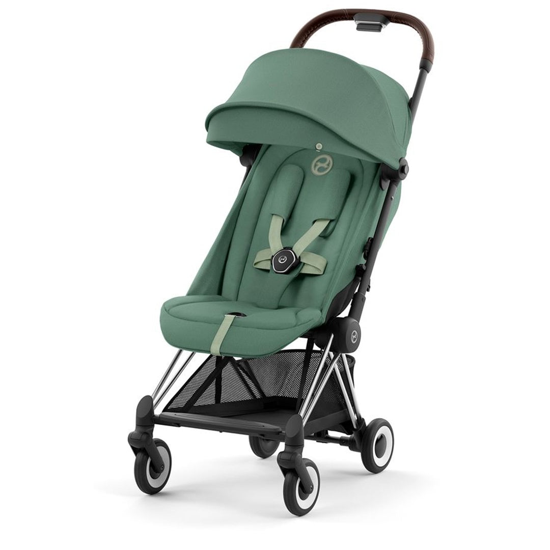 Cybex Coya Compact Stroller - Chrome /Leaf Green on Luna Baby Store Miami