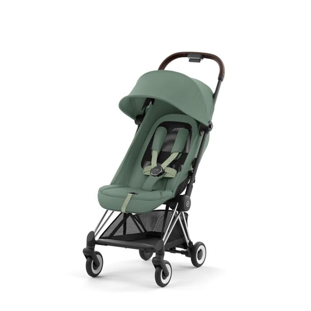 Cybex Coya Compact Stroller - Chrome /Leaf Green on Luna Baby Store Miami