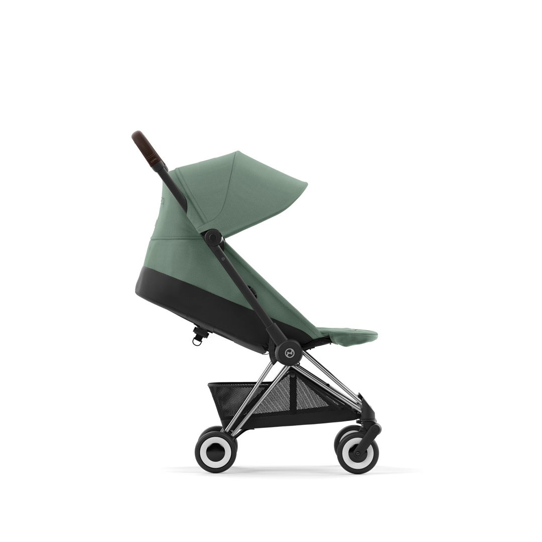 Cybex Coya Compact Stroller - Chrome /Leaf Green on Luna Baby Store Miami