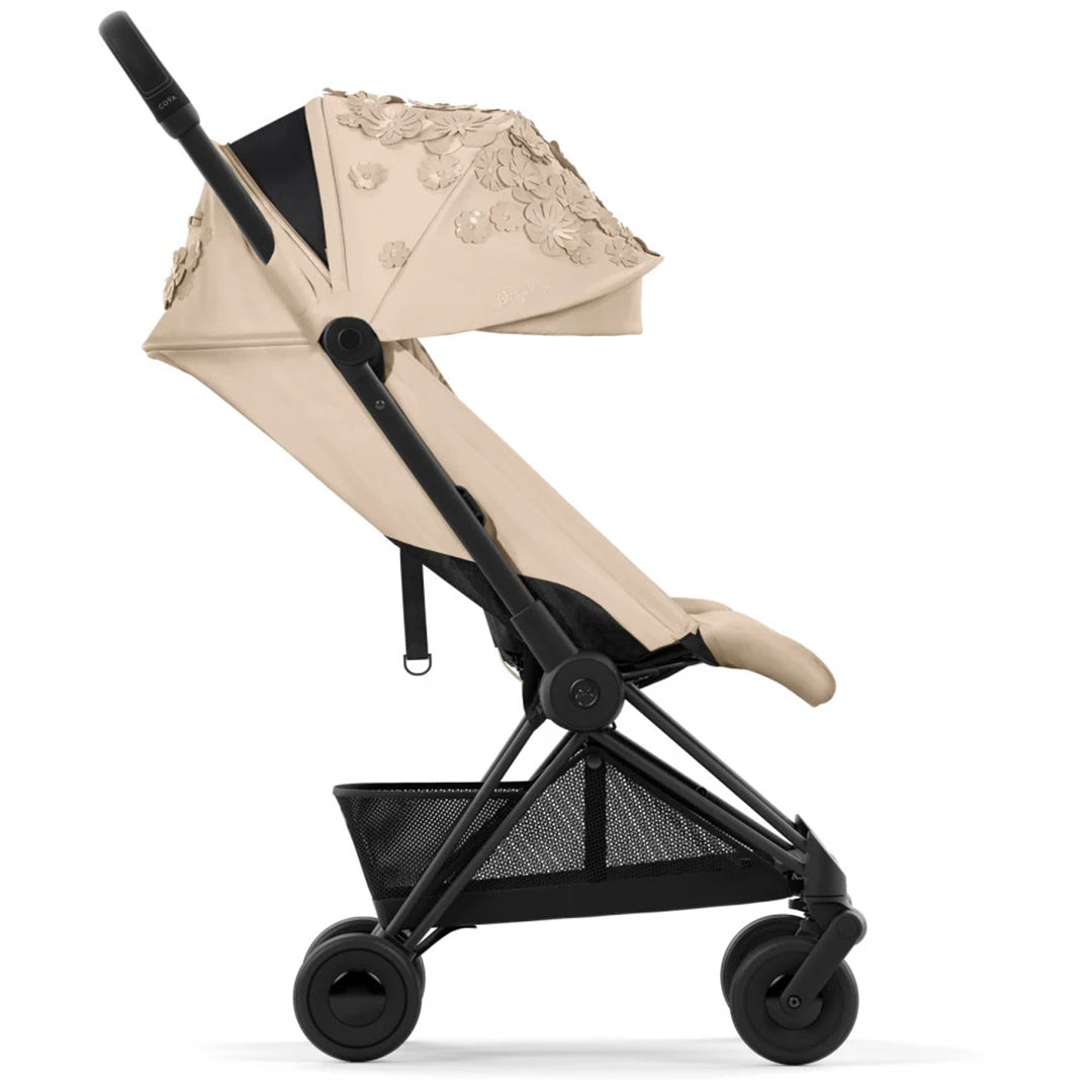 Cybex COYA Compact Stroller - Simply Flowers Beige / Matte Black