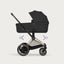 Cybex E-Priam Stroller - Comfort Collection Rose Gold/Brown Frame/ Sepia Black Lux Seat Pack on Luna Baby Store Miami