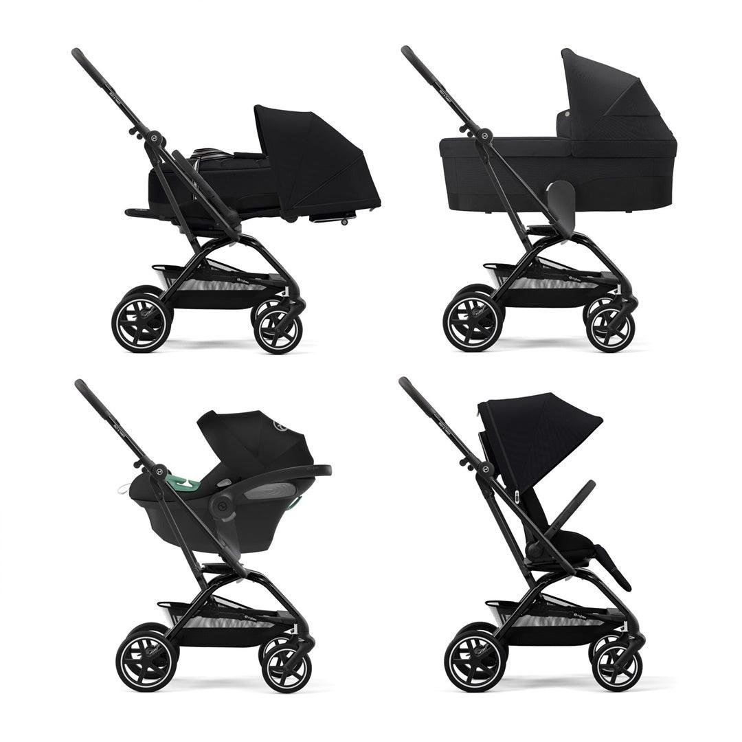 Carrinho De Bebê Cybex Eezy S Twist+2 Moon Black - Cybex Babytunes