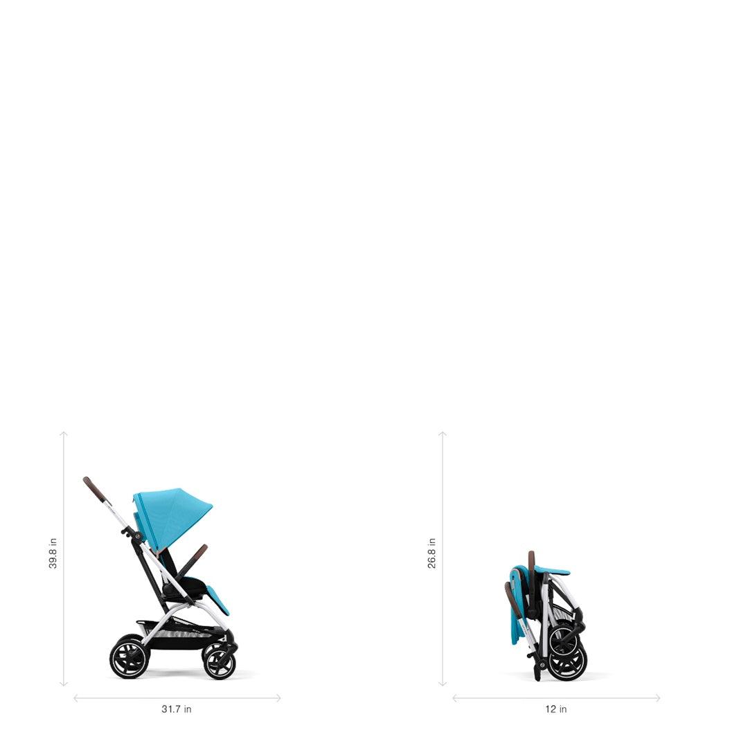 Carrinho De Bebê Cybex Eezy S Twist+2 Beach Blue - Cybex Babytunes