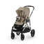Cybex Gazelle S Single-to-Double Stroller - Taupe Frame / Almond Beige