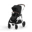 Cybex Gazelle S Single-to-Double Stroller - Silver Frame / Moon Black