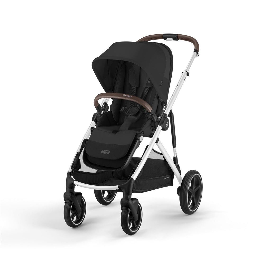 Cybex Gazelle S Single-to-Double Stroller - Silver Frame / Moon Black