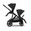 Cybex Gazelle S Single-to-Double Stroller - Black Frame / Moon Black