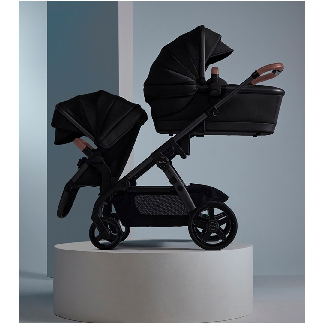 Silver Cross Wave 3 Single-to-Double Stroller - Licorice