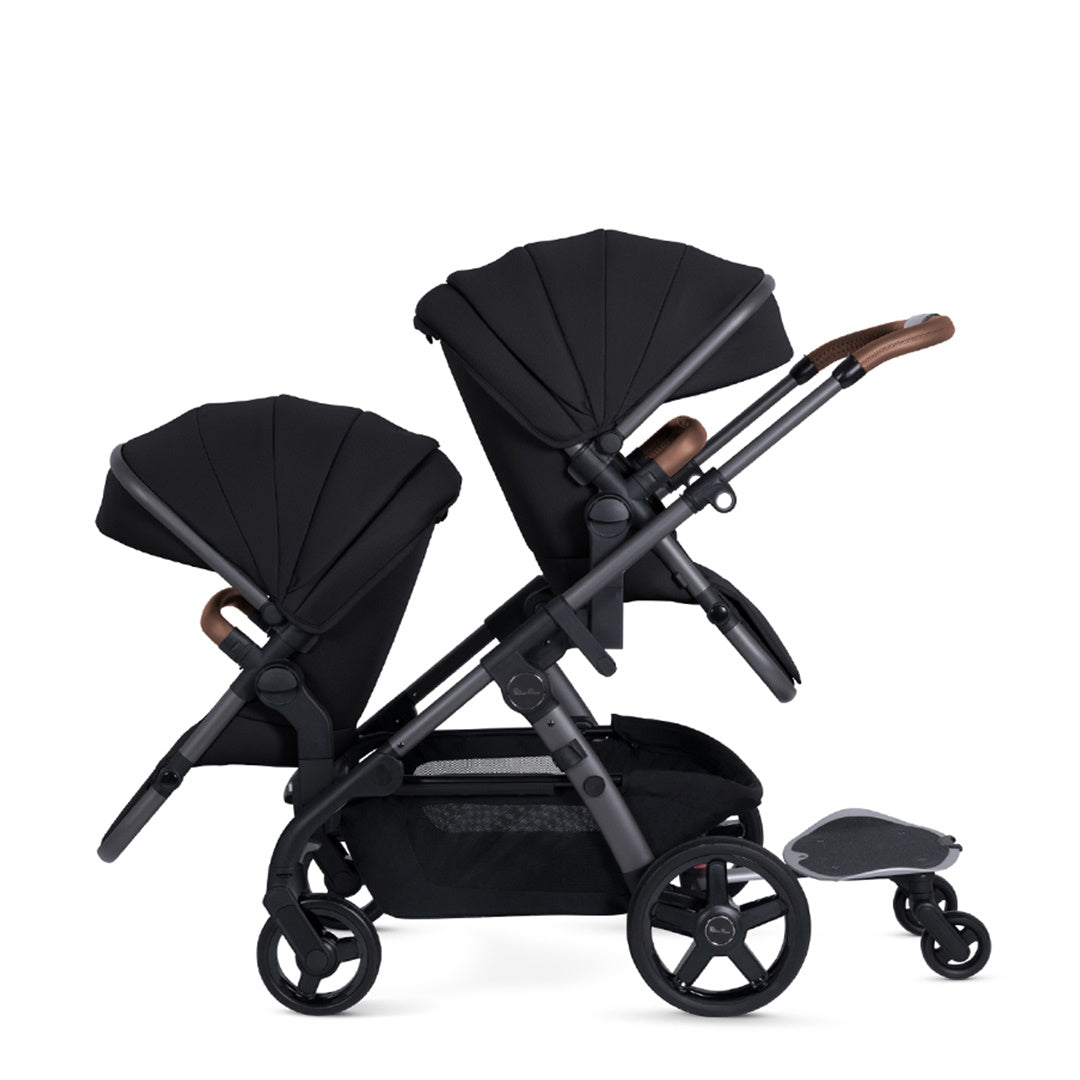 Silver Cross Wave 3 Single-to-Double Stroller - Licorice