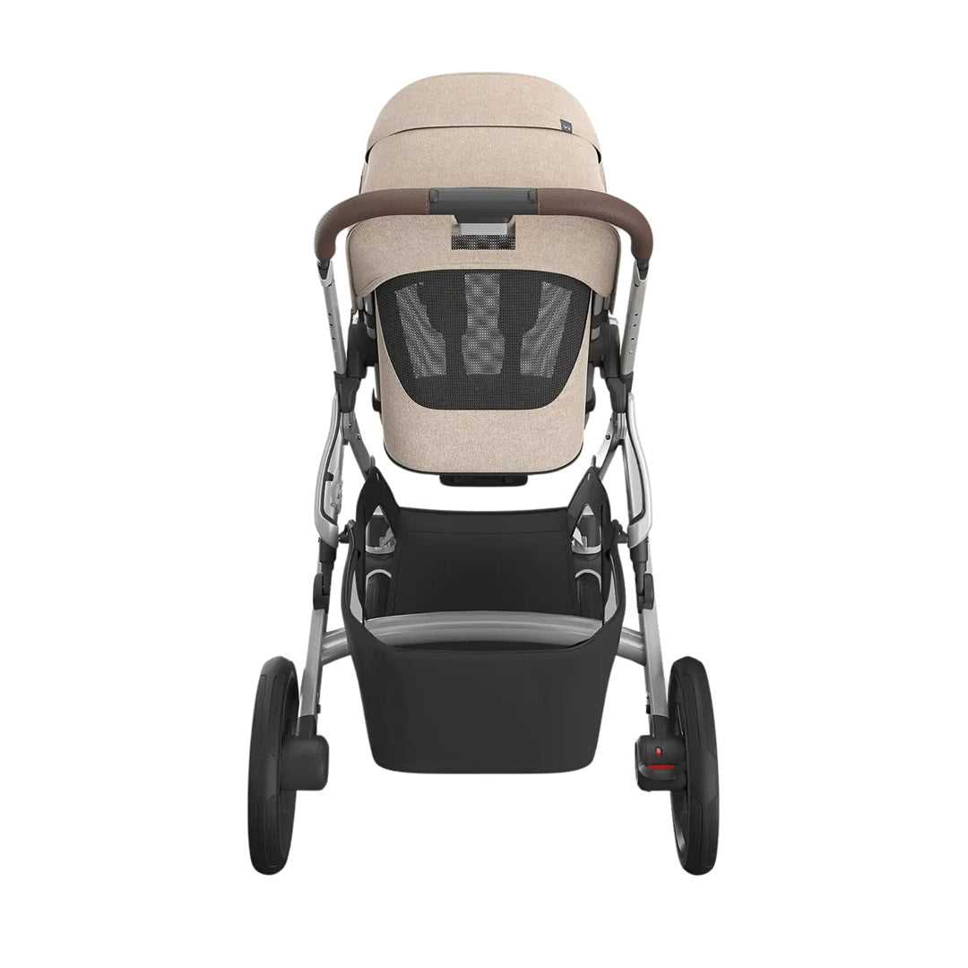 Uppababy Vista V3 Stroller - Declan Oat Mélange/Silver Frame/Chestnut Leather