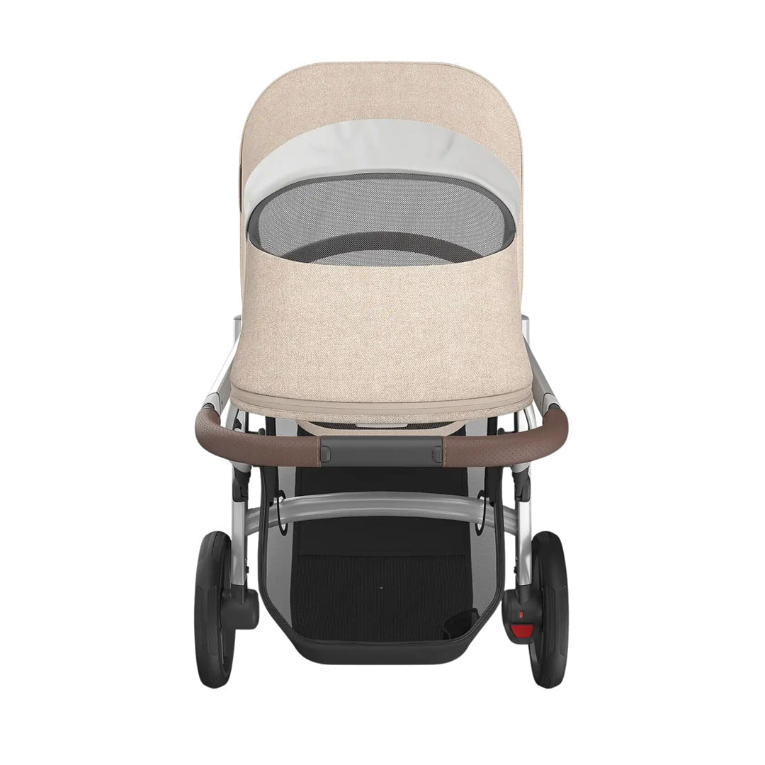 Uppababy Vista V3 Stroller - Declan Oat Mélange/Silver Frame/Chestnut Leather