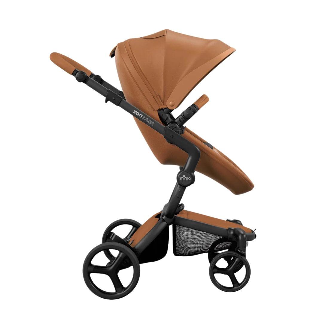 Carrinho de Bebê Mima Xari Max Caramelo Com Estrutura e Assento Preto - Mima Babytunes